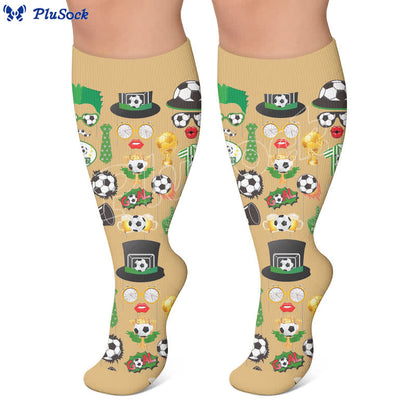 Plus Size Soccer Compression Socks - image 2