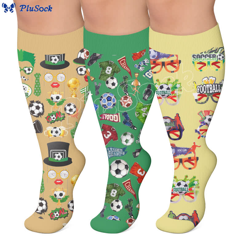Plus Size Soccer Compression Socks - image 0