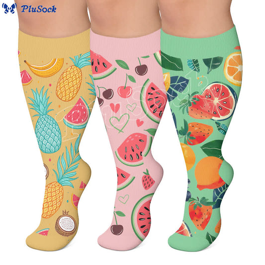 Plus Size Fruit Compression Socks - image 0