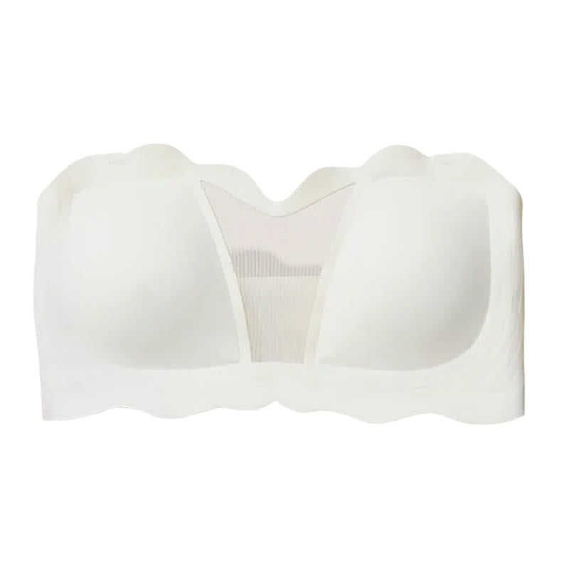 Smooth Support Strapless Wireless Bra - White - 4XL - image 2