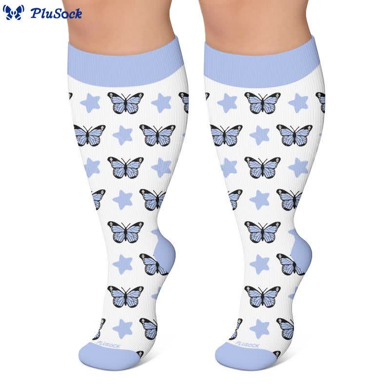 Plus Size Butterfly Star Compression Socks - image 2