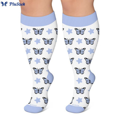Plus Size Butterfly Star Compression Socks - image 2