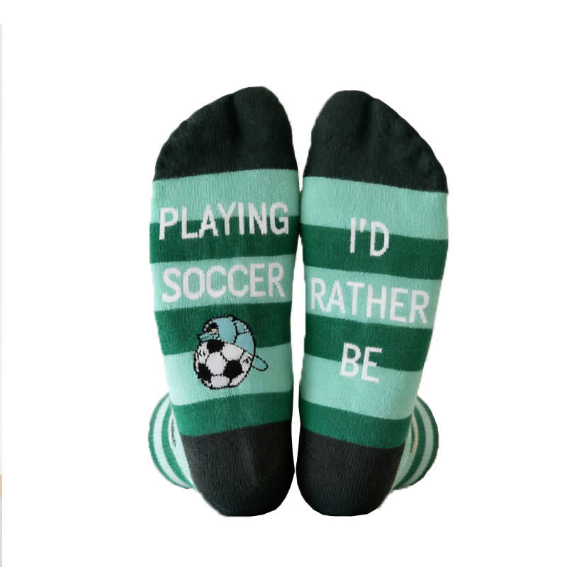 Soccer Stripe Cotton Quarter Socks(3 Pairs) - image 10