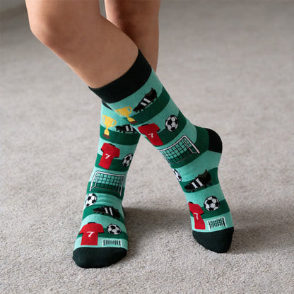 Soccer Stripe Cotton Quarter Socks(3 Pairs) - image 3