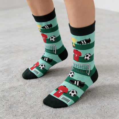 Soccer Stripe Cotton Quarter Socks(3 Pairs) - image 4