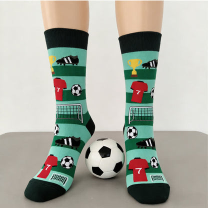 Soccer Stripe Cotton Quarter Socks(3 Pairs) - image 1
