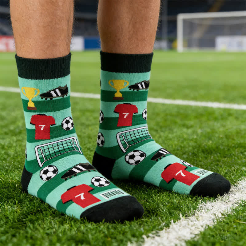 Soccer Stripe Cotton Quarter Socks(3 Pairs) - image 5