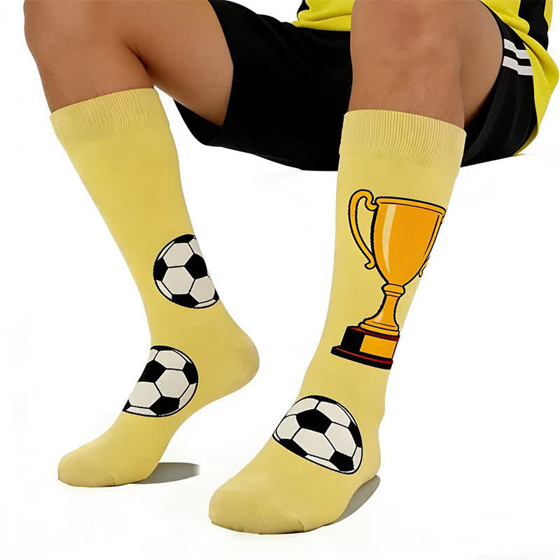 Trendy Soccer Pattern Quarter Socks (5 Pairs) - image 3