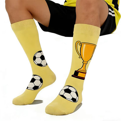 Trendy Soccer Pattern Quarter Socks (5 Pairs) - image 3