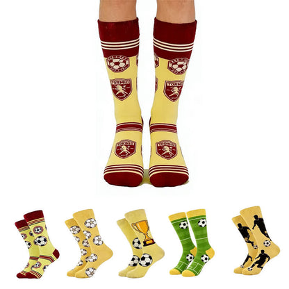 Trendy Soccer Pattern Quarter Socks (5 Pairs) - image 0