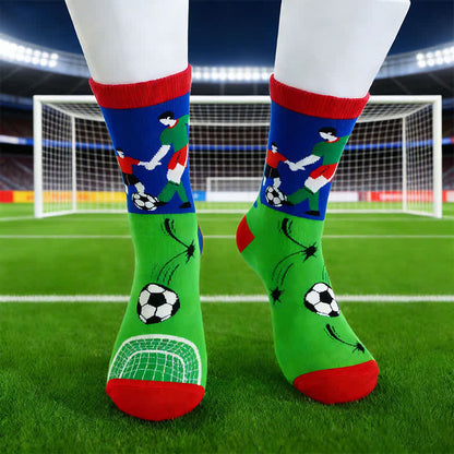 Breathable Soccer Slogan Cotton Quarter Socks(6 Pairs) - image 1