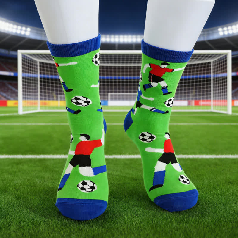Breathable Soccer Slogan Cotton Quarter Socks(6 Pairs) - image 4