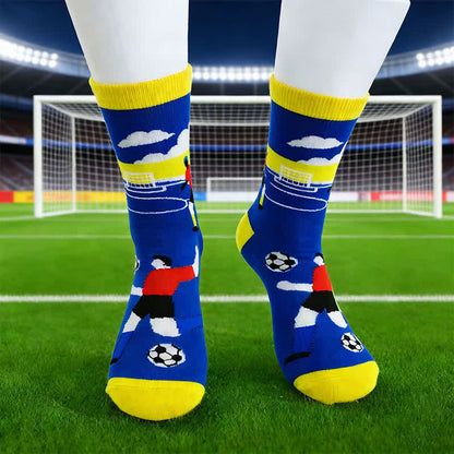 Breathable Soccer Slogan Cotton Quarter Socks(6 Pairs) - image 3