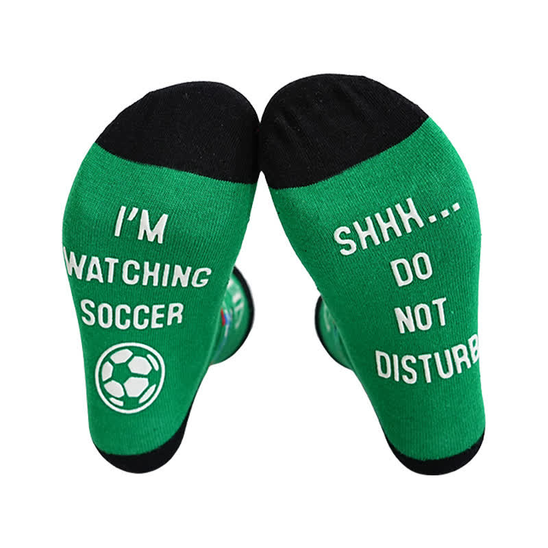 Breathable Soccer Slogan Cotton Quarter Socks(6 Pairs) - image 8
