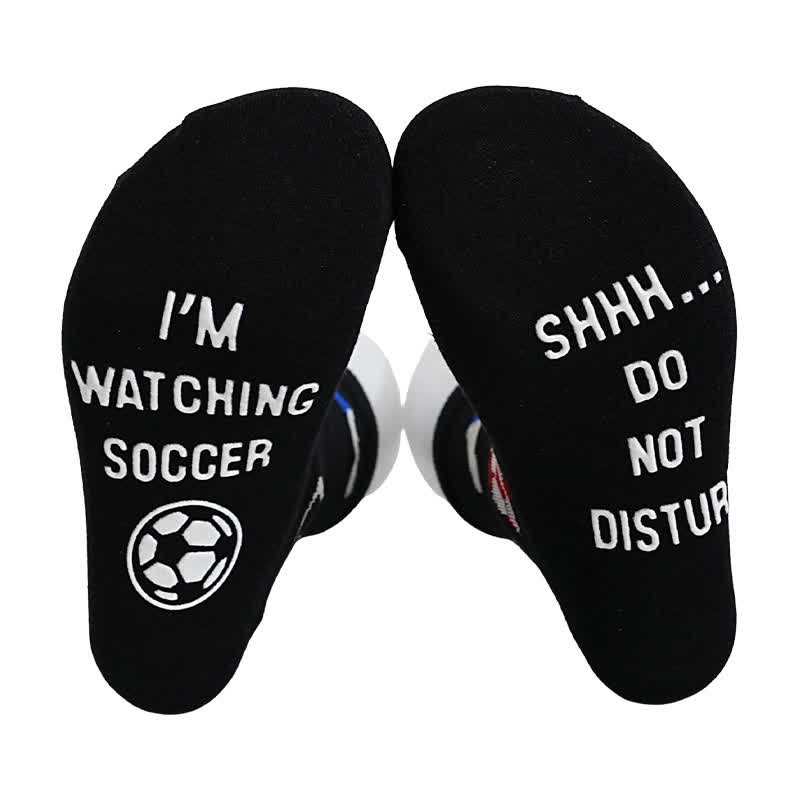 Breathable Soccer Slogan Cotton Quarter Socks(6 Pairs) - image 7