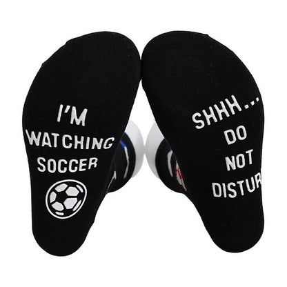 Breathable Soccer Slogan Cotton Quarter Socks(6 Pairs) - image 7