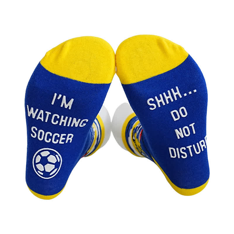 Breathable Soccer Slogan Cotton Quarter Socks(6 Pairs) - image 9