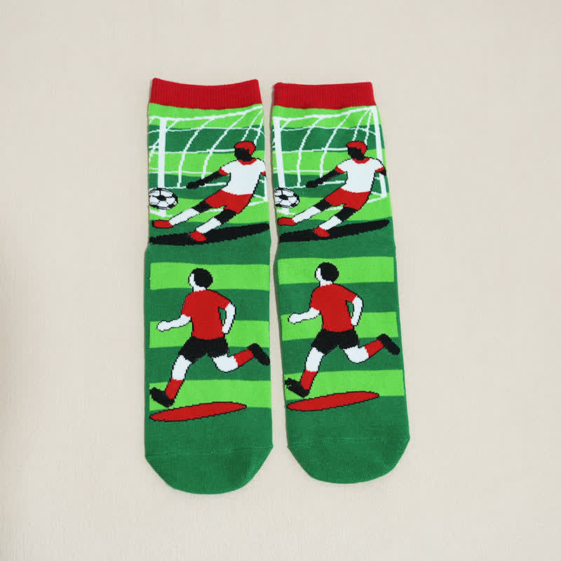 Breathable Soccer Slogan Cotton Quarter Socks(6 Pairs) - image 19