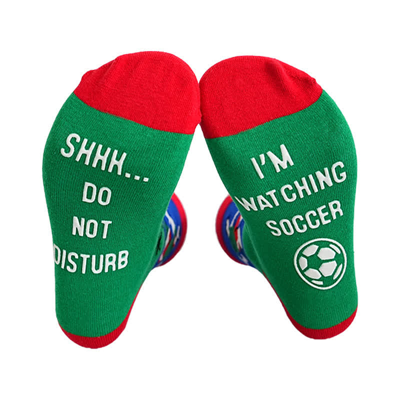 Breathable Soccer Slogan Cotton Quarter Socks(6 Pairs) - image 10