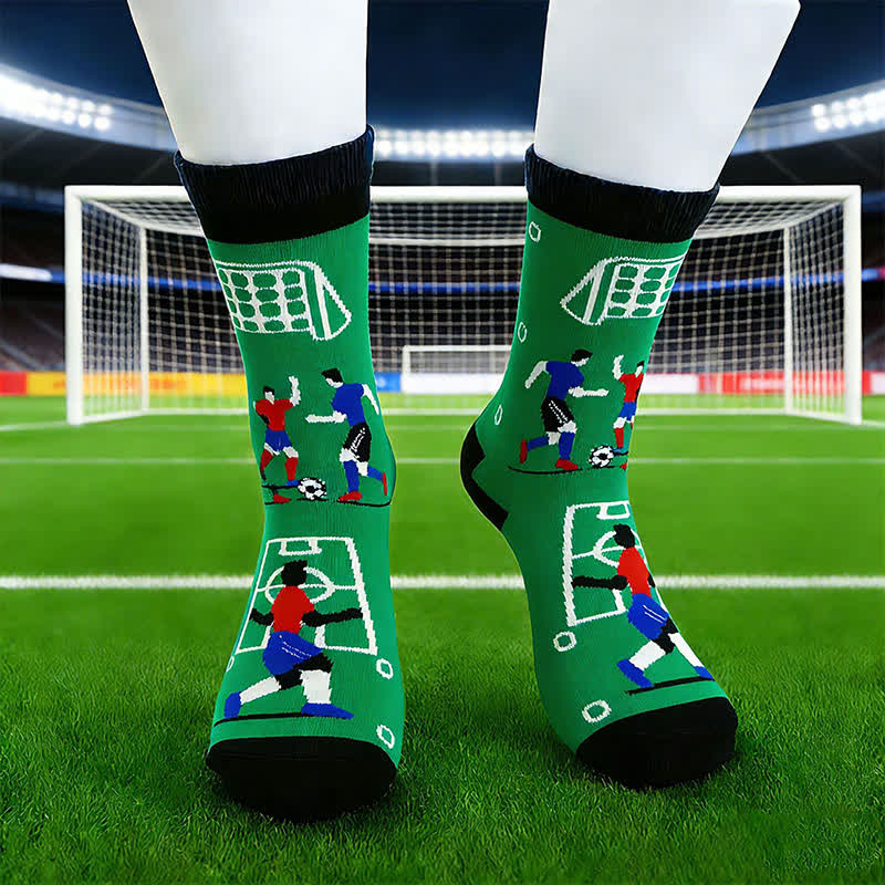 Breathable Soccer Slogan Cotton Quarter Socks(6 Pairs) - image 5