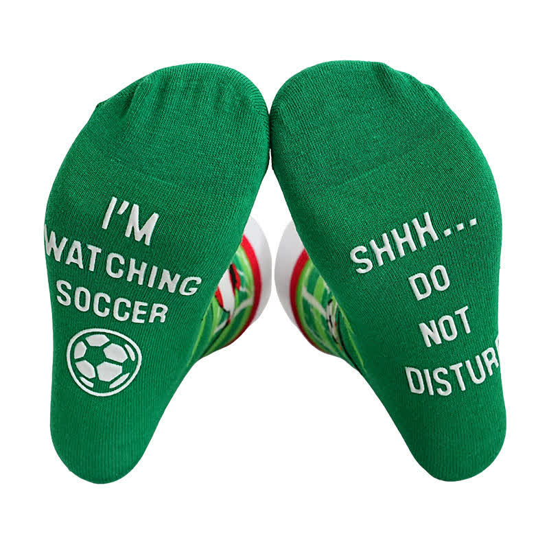 Breathable Soccer Slogan Cotton Quarter Socks(6 Pairs) - image 12