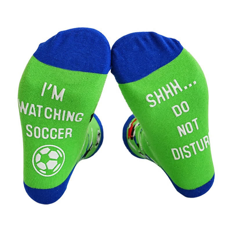 Breathable Soccer Slogan Cotton Quarter Socks(6 Pairs) - image 11