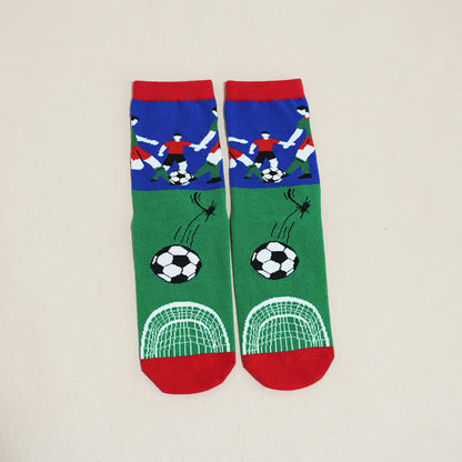 Breathable Soccer Slogan Cotton Quarter Socks(6 Pairs) - image 23