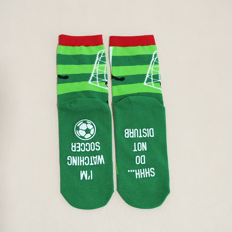Breathable Soccer Slogan Cotton Quarter Socks(6 Pairs) - image 20