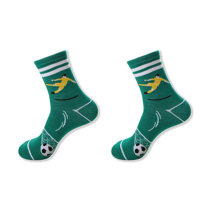 Casual Soccer Print Quarter Socks (6 Pairs) - image 8