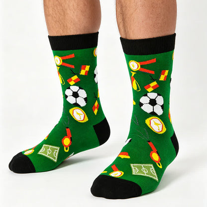 Funny Soccer Graphic Quarter Socks(2 Pairs) - image 0