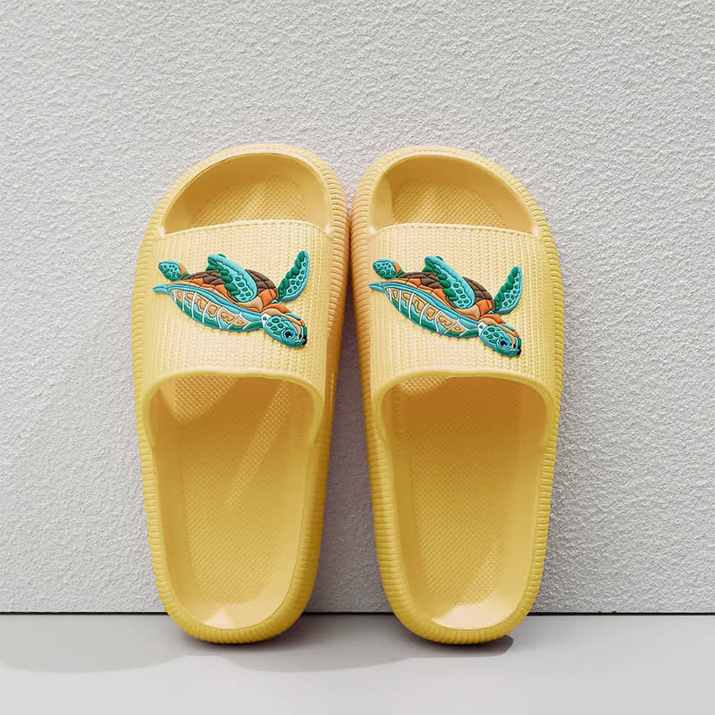 Soft Cushioned Turtle Slide Slippers - Yellow - EU44-45(US10-11) - image 11