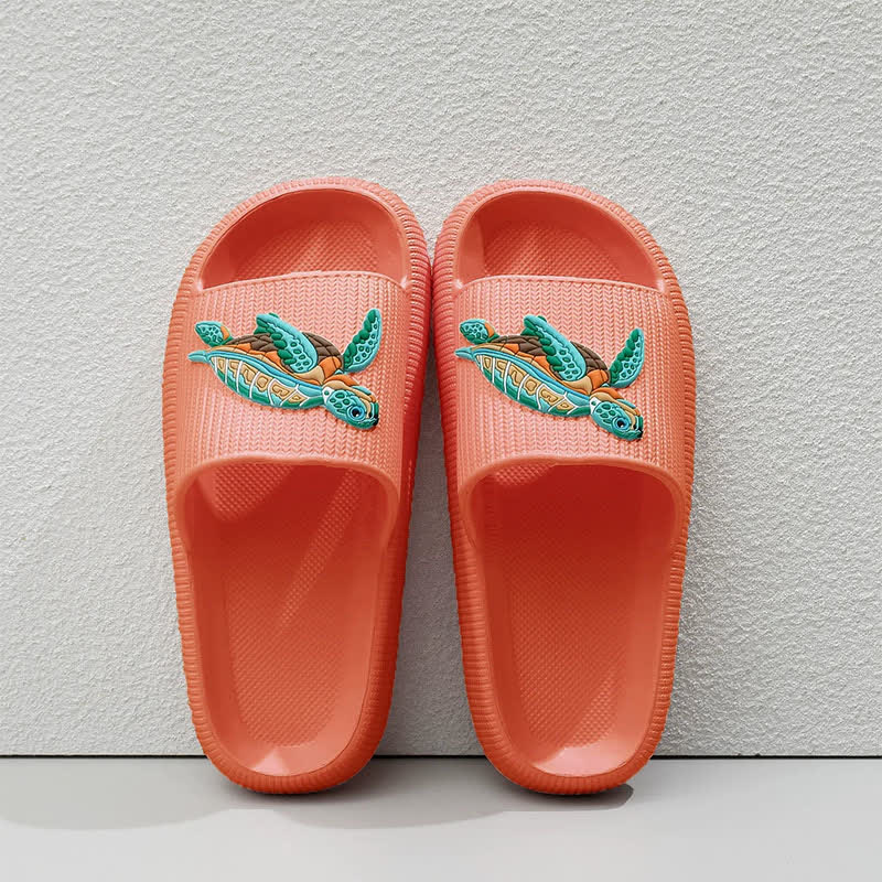 Soft Cushioned Turtle Slide Slippers - Orange - EU44-45(US10-11) - image 13