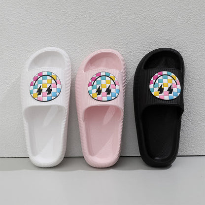 Rainbow Smiley Thick Sole Slide Slippers - image 3