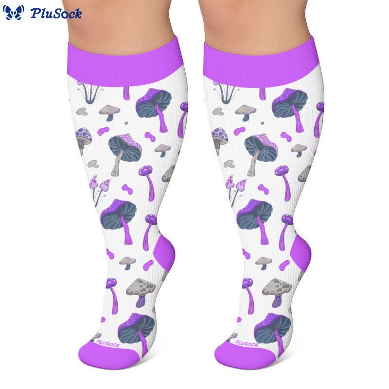 Plus Size Mushroom Print Compression Socks - image 4