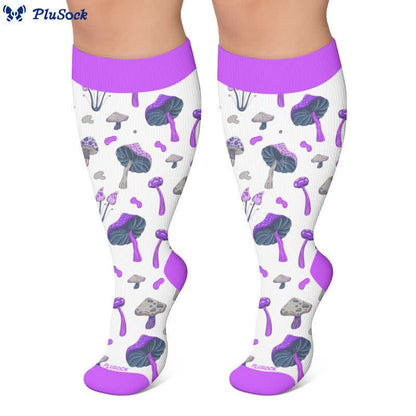 Plus Size Mushroom Print Compression Socks - image 4