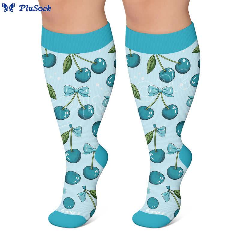 Plus Size Watermelon Strawberry Compression Socks - image 4