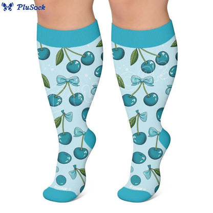 Plus Size Watermelon Strawberry Compression Socks - image 4