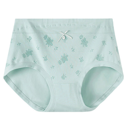 Floral Cotton High Rise Panty(2 Packs) - Light Green - XXXL - image 2