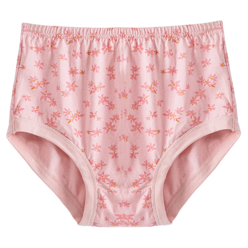 Soft Cotton Floral High Waist Panty(2 Packs) - Light Pink - XXXL - image 3