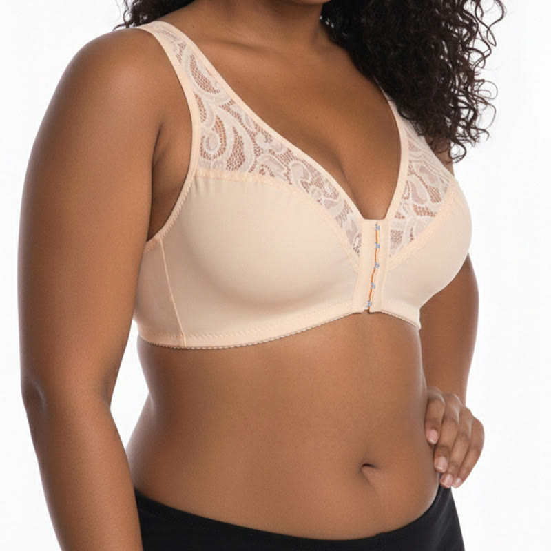 Lace Front Closure Wireless Bra - image 15