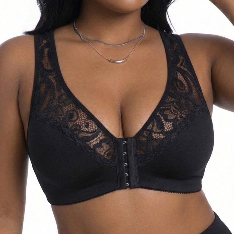 Lace Front Closure Wireless Bra - image 8