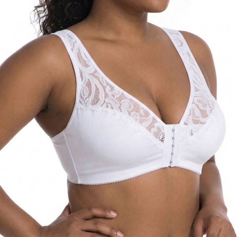 Lace Front Closure Wireless Bra - image 2
