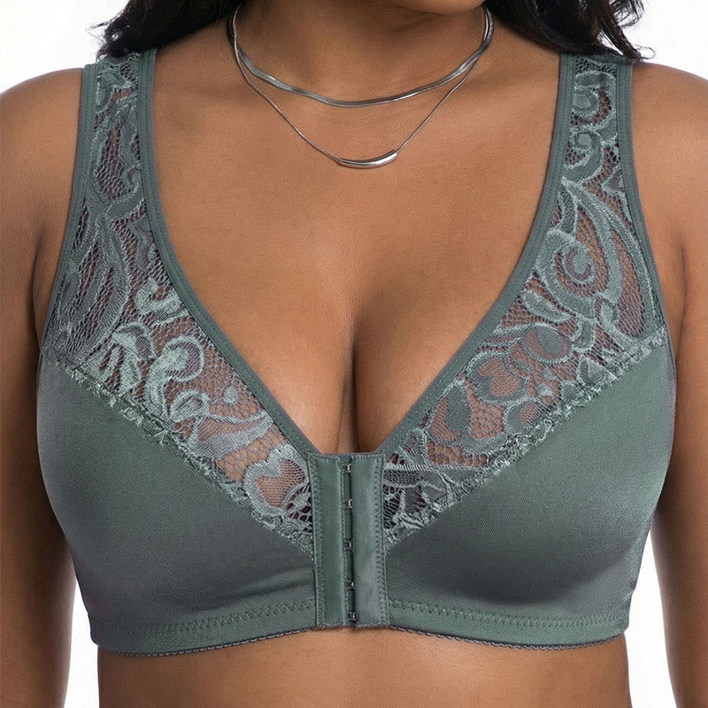 Lace Front Closure Wireless Bra - image 12