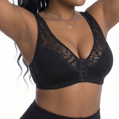 Lace Front Closure Wireless Bra - image 6