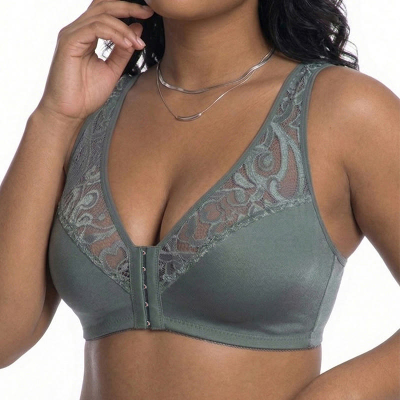 Lace Front Closure Wireless Bra - image 10