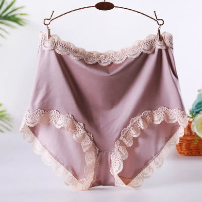 Satin Lace High Waist Panty(2 Packs) - Pink - XXL - image 3