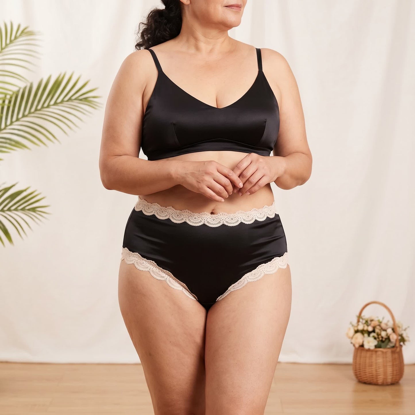 Satin Lace High Waist Panty(2 Packs) - image 0