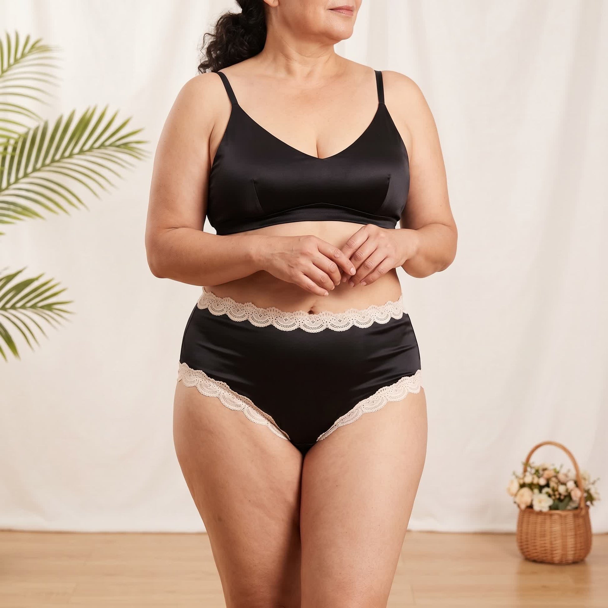 Satin Lace High Waist Panty(2 Packs) - image 0