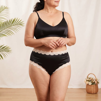 Satin Lace High Waist Panty(2 Packs) - image 0