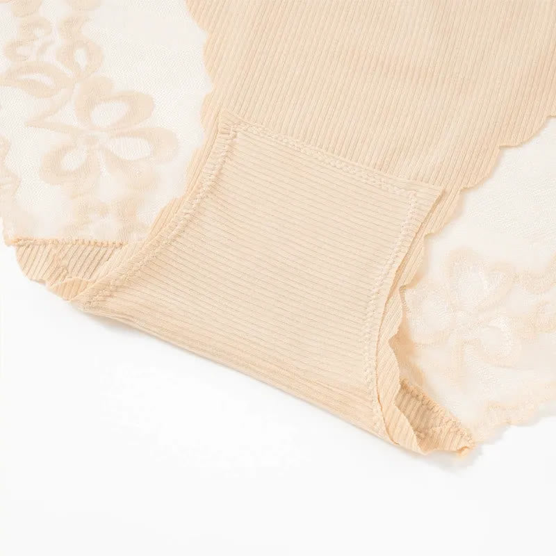 Soft Floral Lace Mesh Panty(3 Packs) - image 3